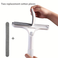 GLASSMATE – 3-in-1 Window & Mirror Scraper with Removable Microfiber Cloth