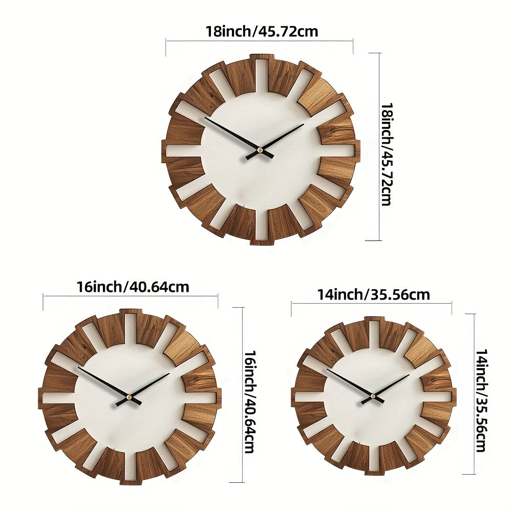 Oakvale Vintage Silent Wooden Wall Clock