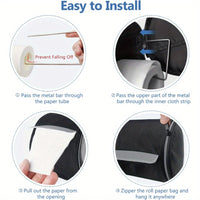 HONEYLIVA – Honeycomb Toilet Paper Holder with Durable Fabric Cover