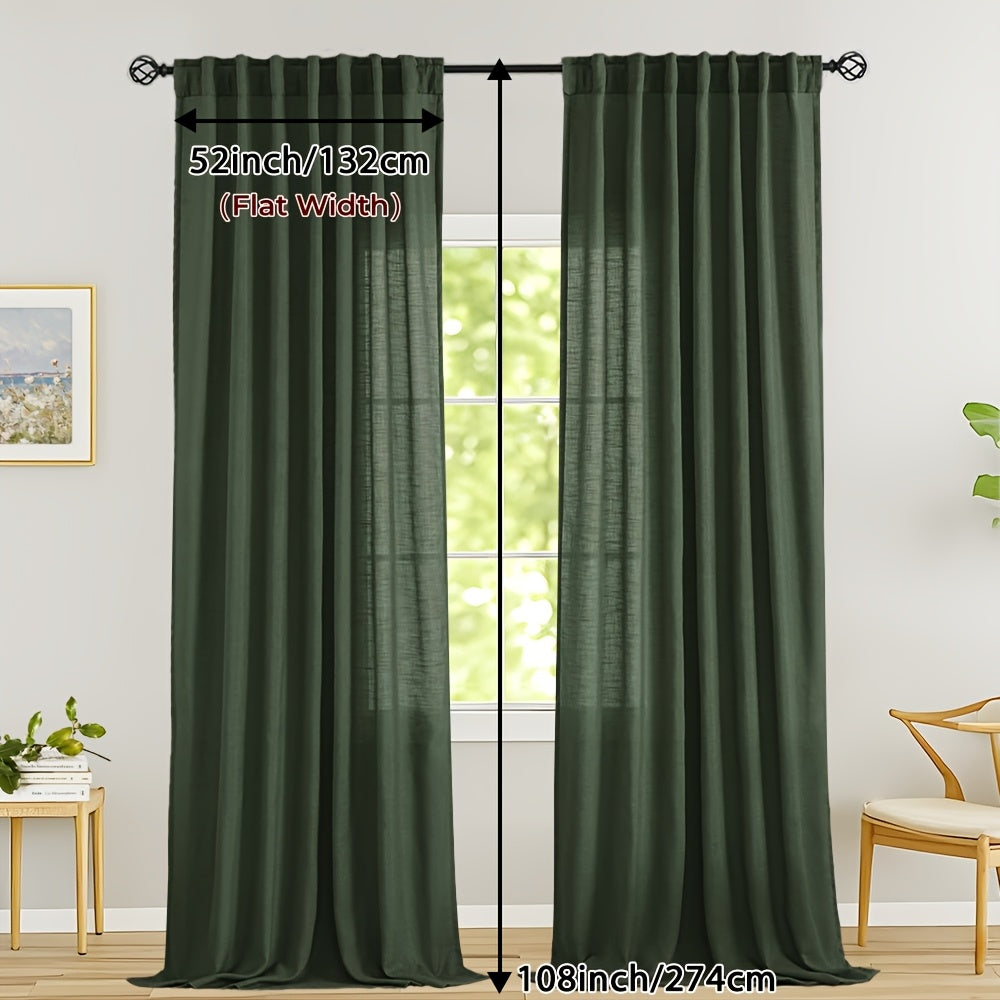 LINVIA – Flax Linen Sheer Curtains for Soft Light Filtering and Privacy Drapery