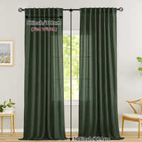LINVIA – Flax Linen Sheer Curtains for Soft Light Filtering and Privacy Drapery