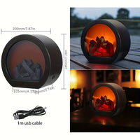 FLAMEORA – Dual-Power Fireplace Decorative Light for Ambient Indoor Atmosphere and Holiday Decor