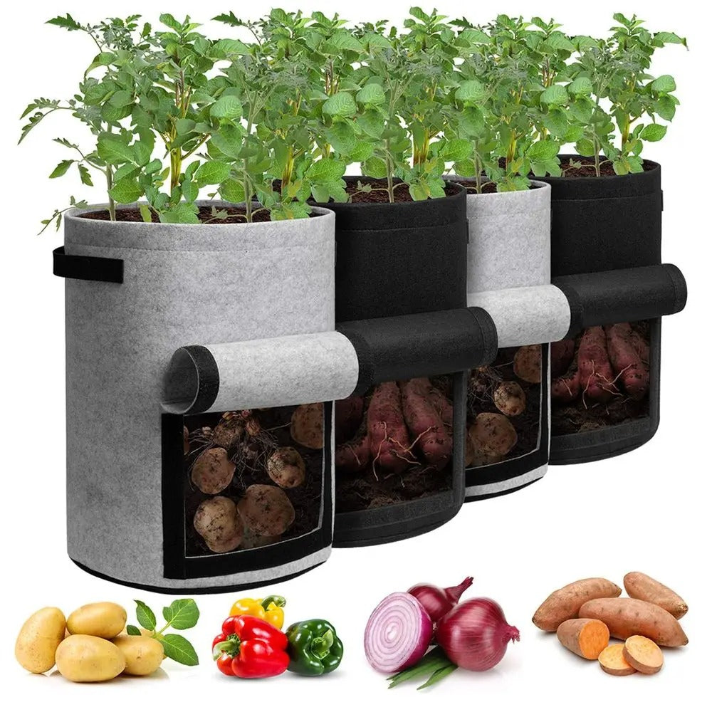HARVESTROOT – Fabric Grow Bag Planter Set