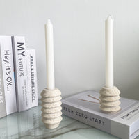 ROMAN TRAVERTINE – Natural Marble Candle Holder