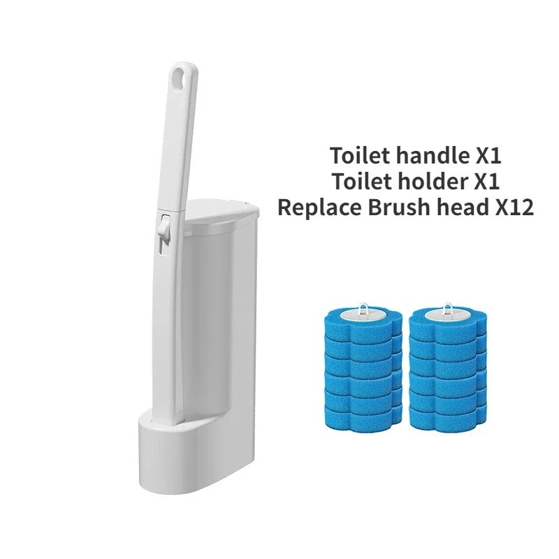CLEANOVA – Disposable Toilet Brush Set with Replaceable Heads