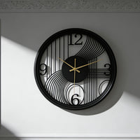 AUREN – 40cm Golden 3D Iron Silent Wall Clock for Modern Home Decor