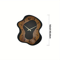 WOODMERE Irregular Wooden Battery Wall Clock