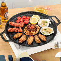 OUTDOORIX – Portable Cast Iron Grill Pan Rustic Design