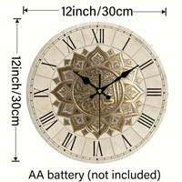 ROMEWICK Retro Roman Wooden Wall Clock