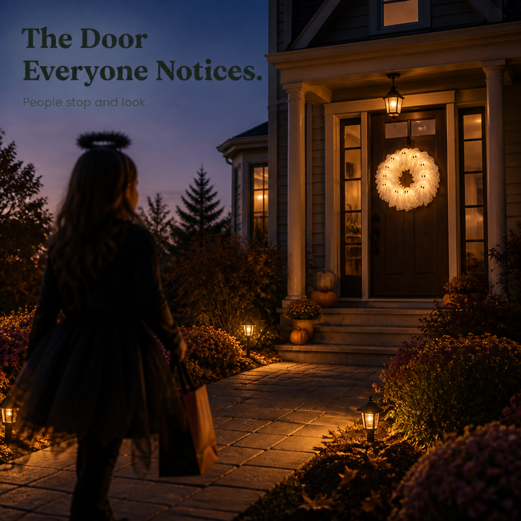 SPOOKLOOP – Ghost Wreath for Whimsical After-Dark Glow