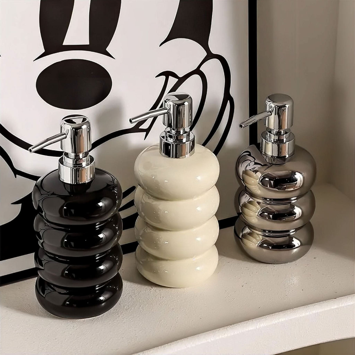 SOAPLORIXA – Botella dosificadora decorativa para dar un toque elegante al baño