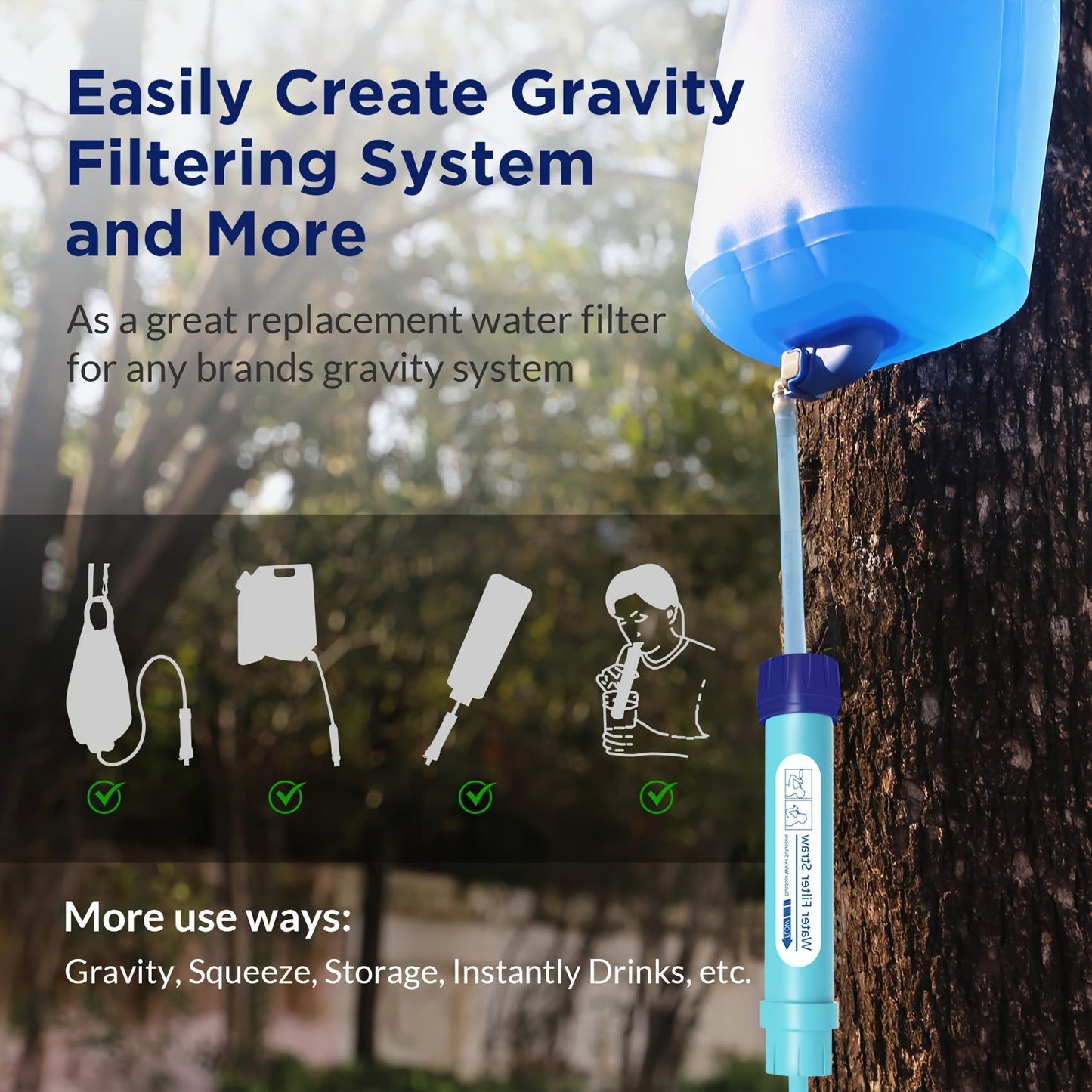 OUTDOORPURE – Mini-Wasserfilter für Campingabenteuer