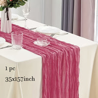 BOHOCRISP – Crinkled Cheese Tablecloth for Elegant Boho and Holiday Table Styling