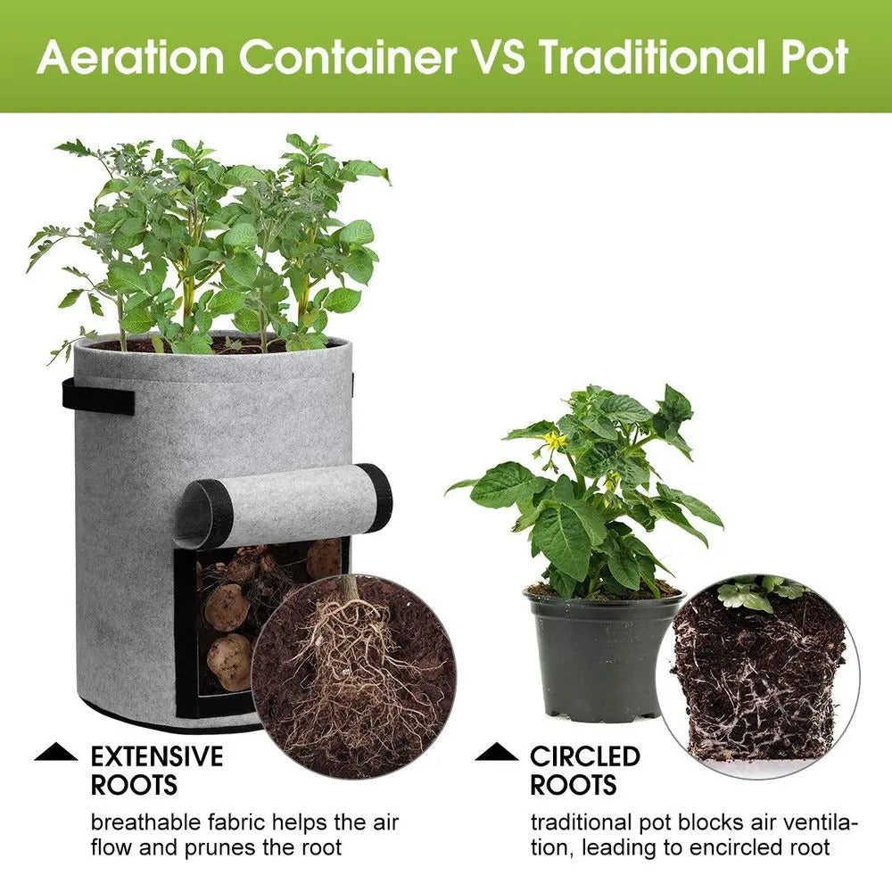 HARVESTROOT – Fabric Grow Bag Planter Set