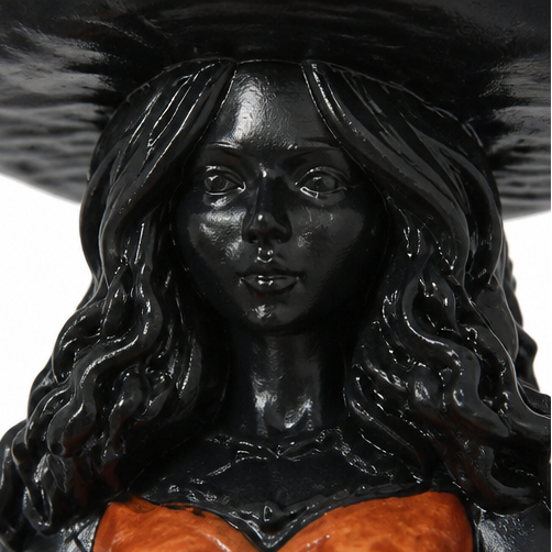 SPELLFERN – Leaf Witch Figurine for Mystical Halloween Charm