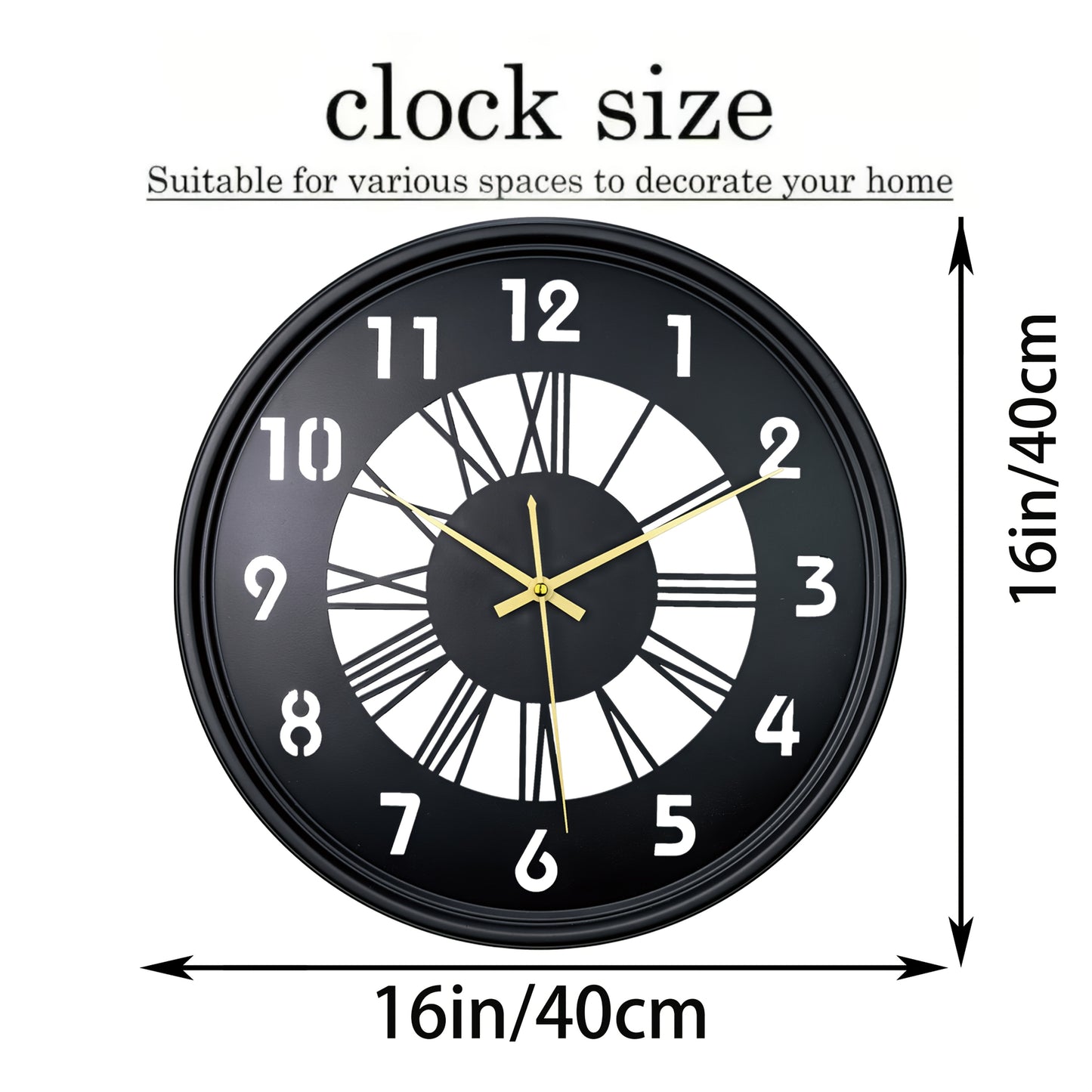 Ironvale Silent Round Iron Wall Clock