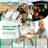MEDVOY – Travel Pill Organizer Bag Set for Easy On-the-Go Organization
