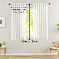 LINVIA – Flax Linen Sheer Curtains for Soft Light Filtering and Privacy Drapery