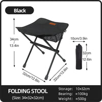 TREKSEAT – Sgabello da Campeggio Pieghevole in Alluminio Portatile