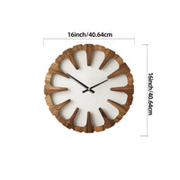 WOODORA Artistic Round Wooden Silent Wall Clock
