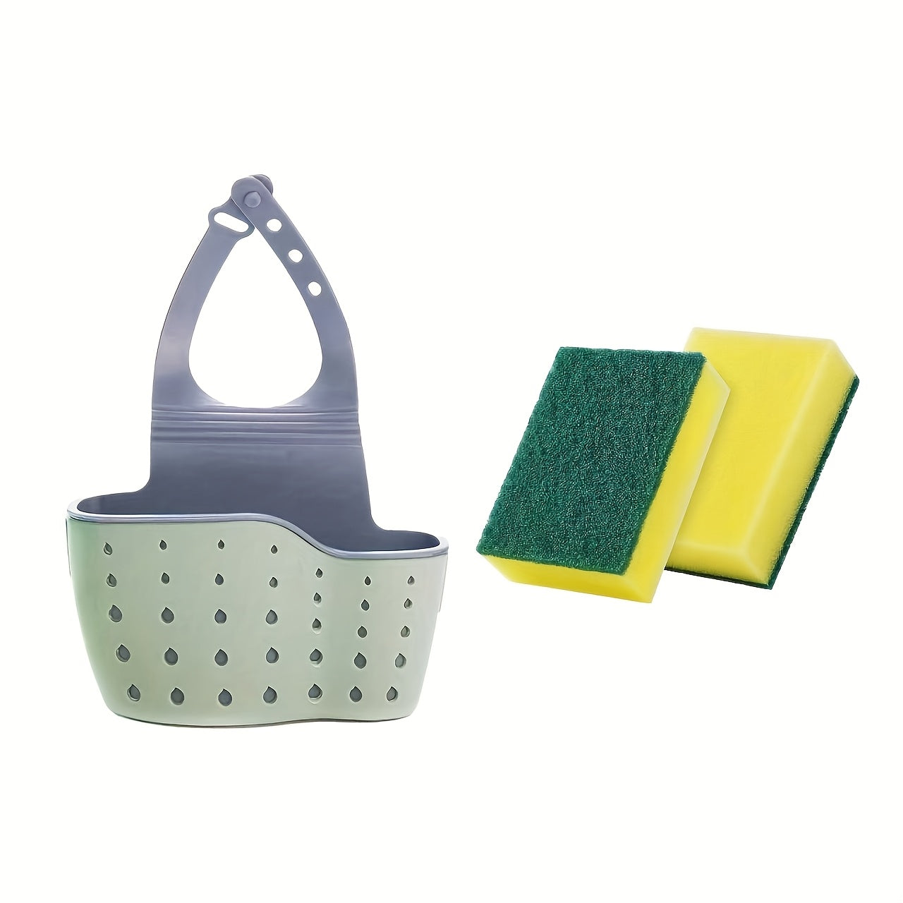 SINKORGANIX – Adjustable Sink Storage Tray with Sponges Set