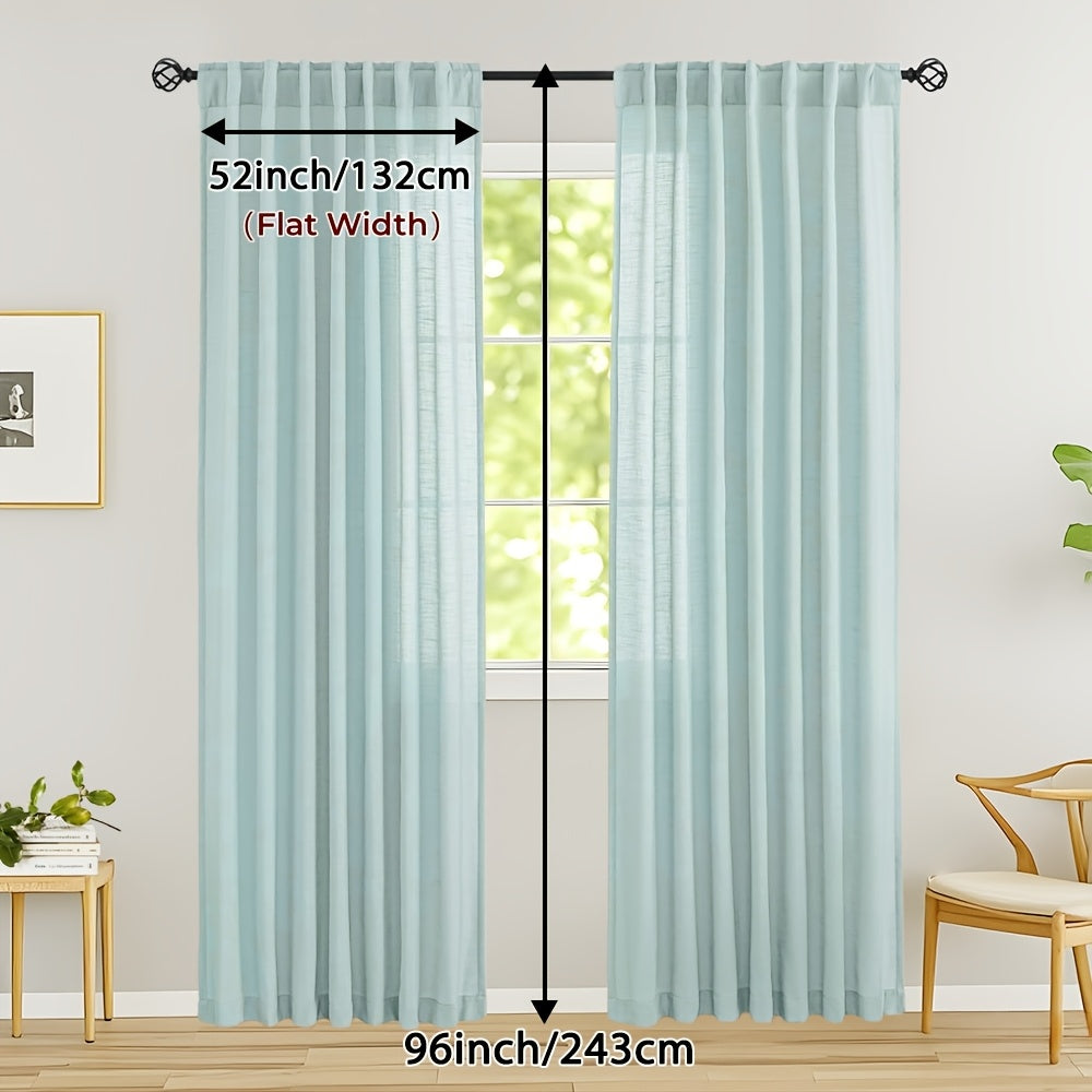 LINVIA – Flax Linen Sheer Curtains for Soft Light Filtering and Privacy Drapery