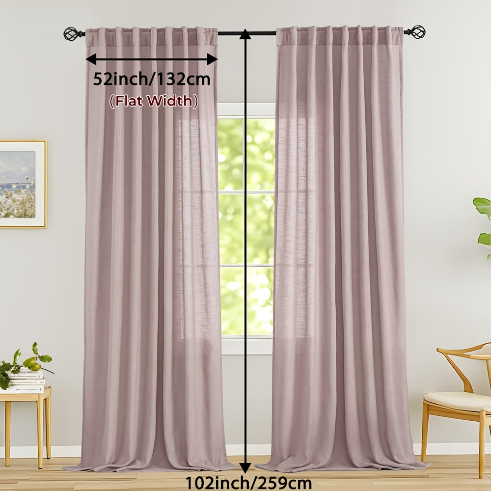 LINVIA – Flax Linen Sheer Curtains for Soft Light Filtering and Privacy Drapery
