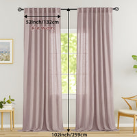 LINVIA – Flax Linen Sheer Curtains for Soft Light Filtering and Privacy Drapery