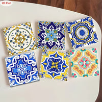 RUSTICLIVA – Wooden Coaster Set with Artistic Pattern Designs