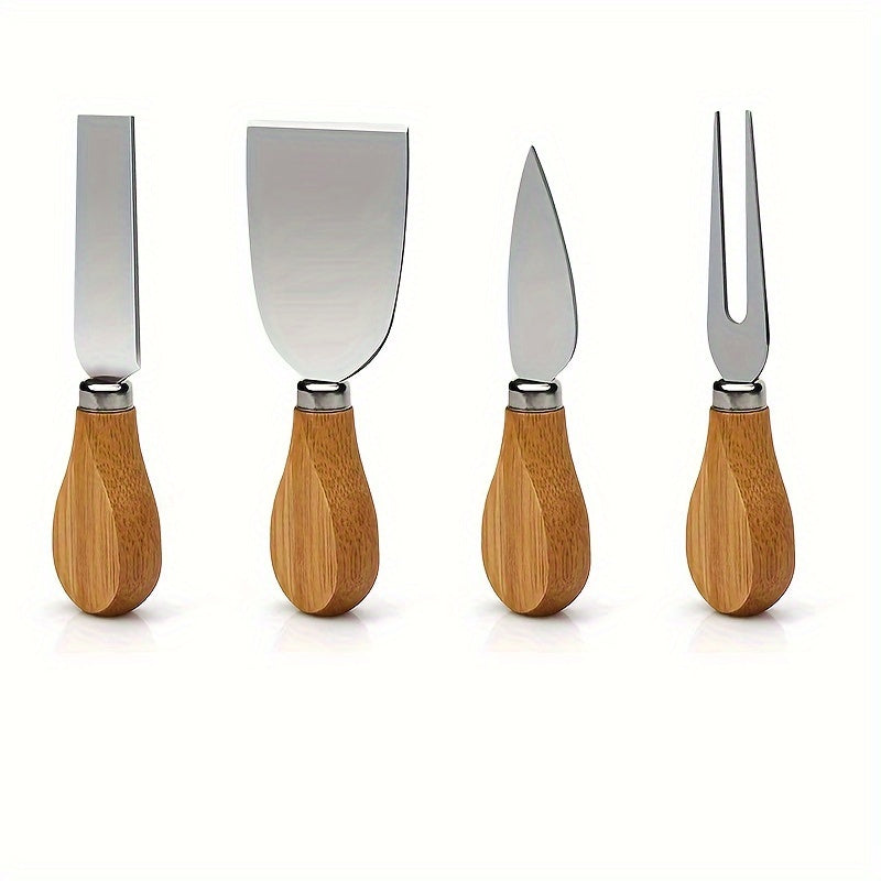 BAMCHEF – Bamboo Cheese Board Set with Drawer and Cutlery for Portable Serving and Entertaining