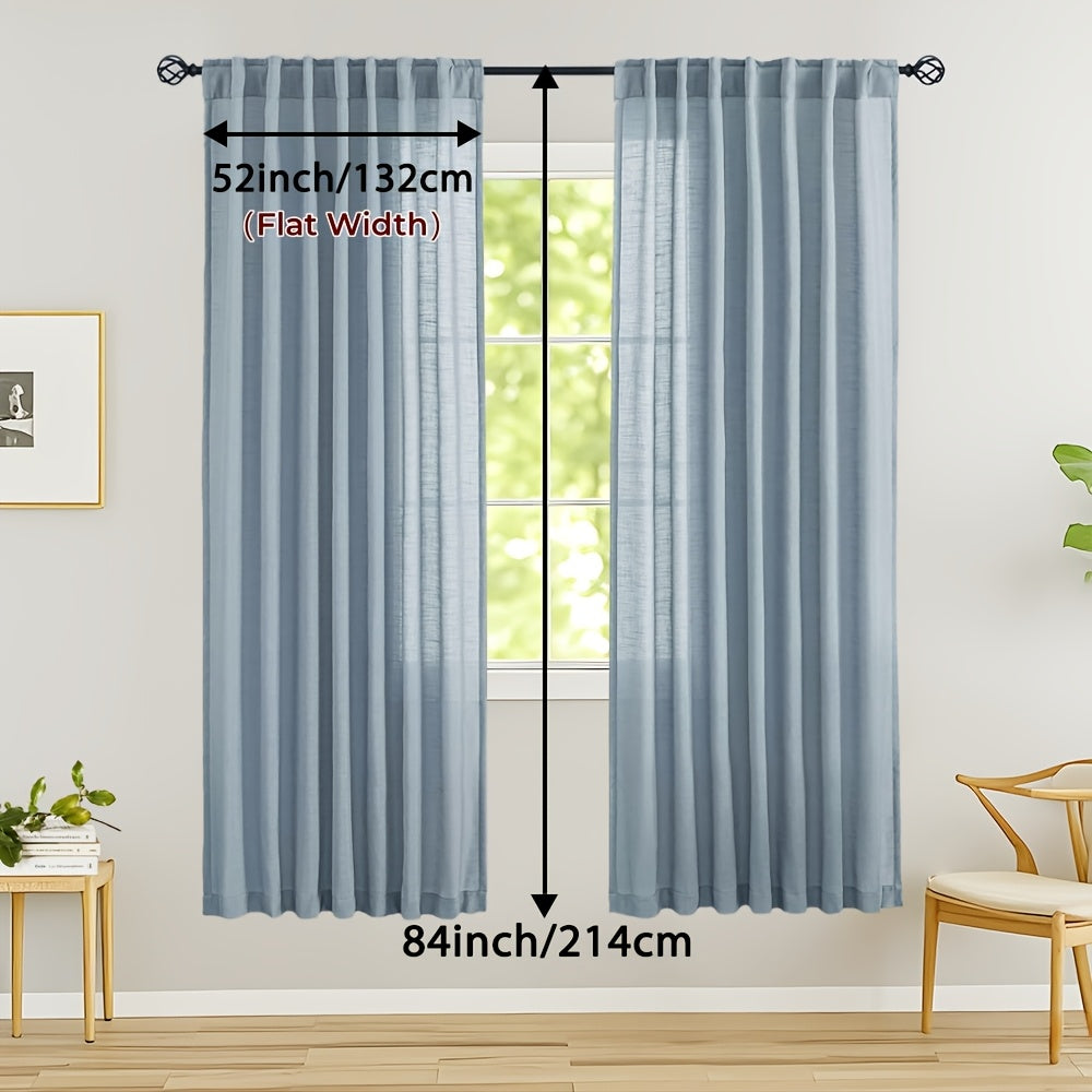 LINVIA – Flax Linen Sheer Curtains for Soft Light Filtering and Privacy Drapery