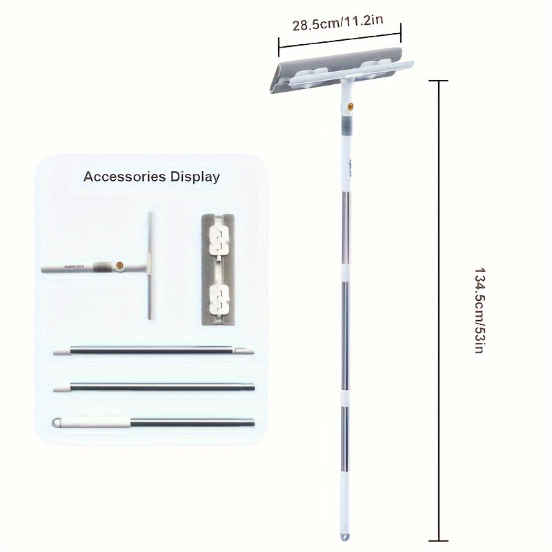 AQUASWIPE – 360° Rotating Glass Squeegee with Long Handle