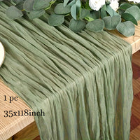 BOHOCRISP – Crinkled Cheese Tablecloth for Elegant Boho and Holiday Table Styling