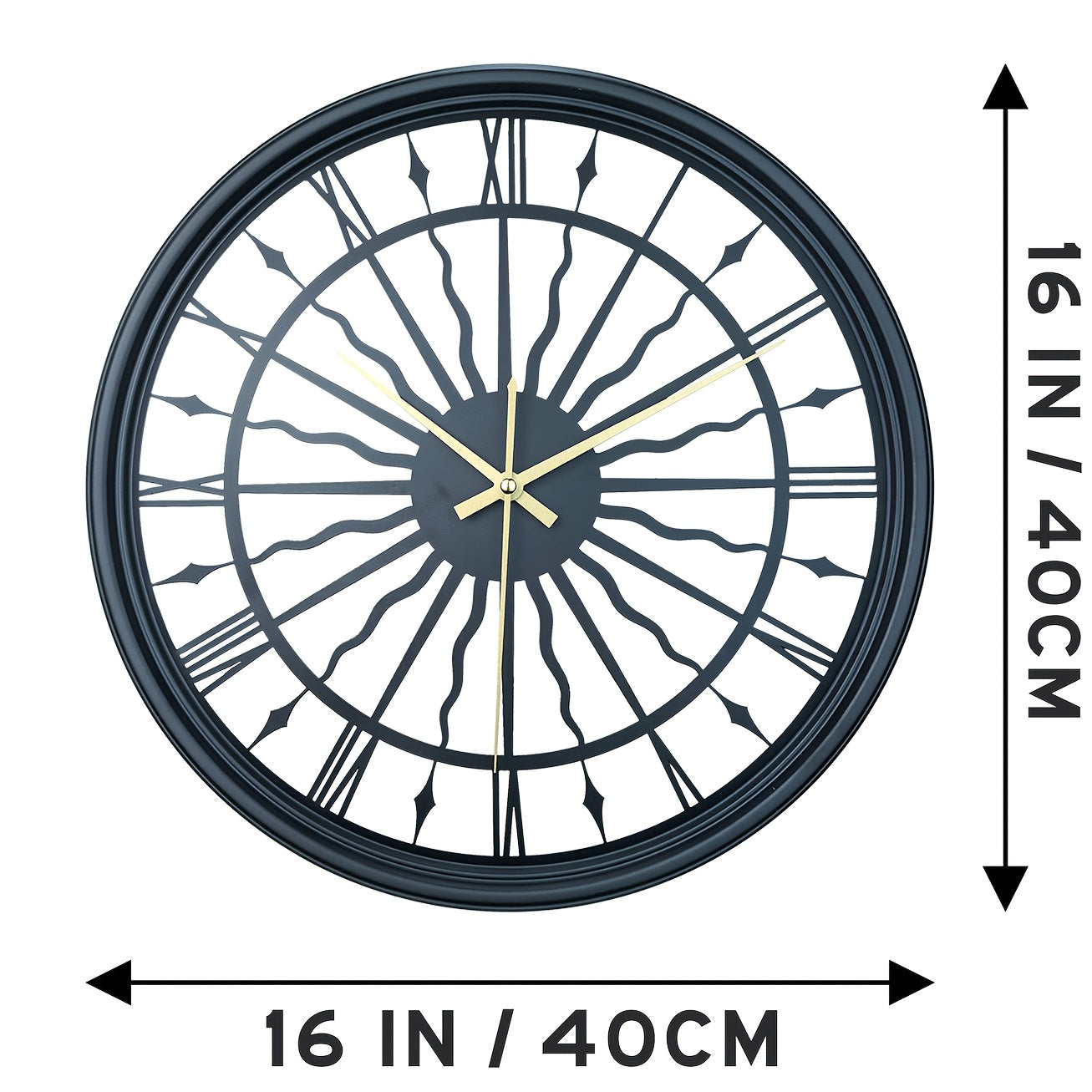 VELORA – Silent Iron Art 3D Wall Clock With Round Analog Design