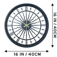 VELORA – Silent Iron Art 3D Wall Clock With Round Analog Design