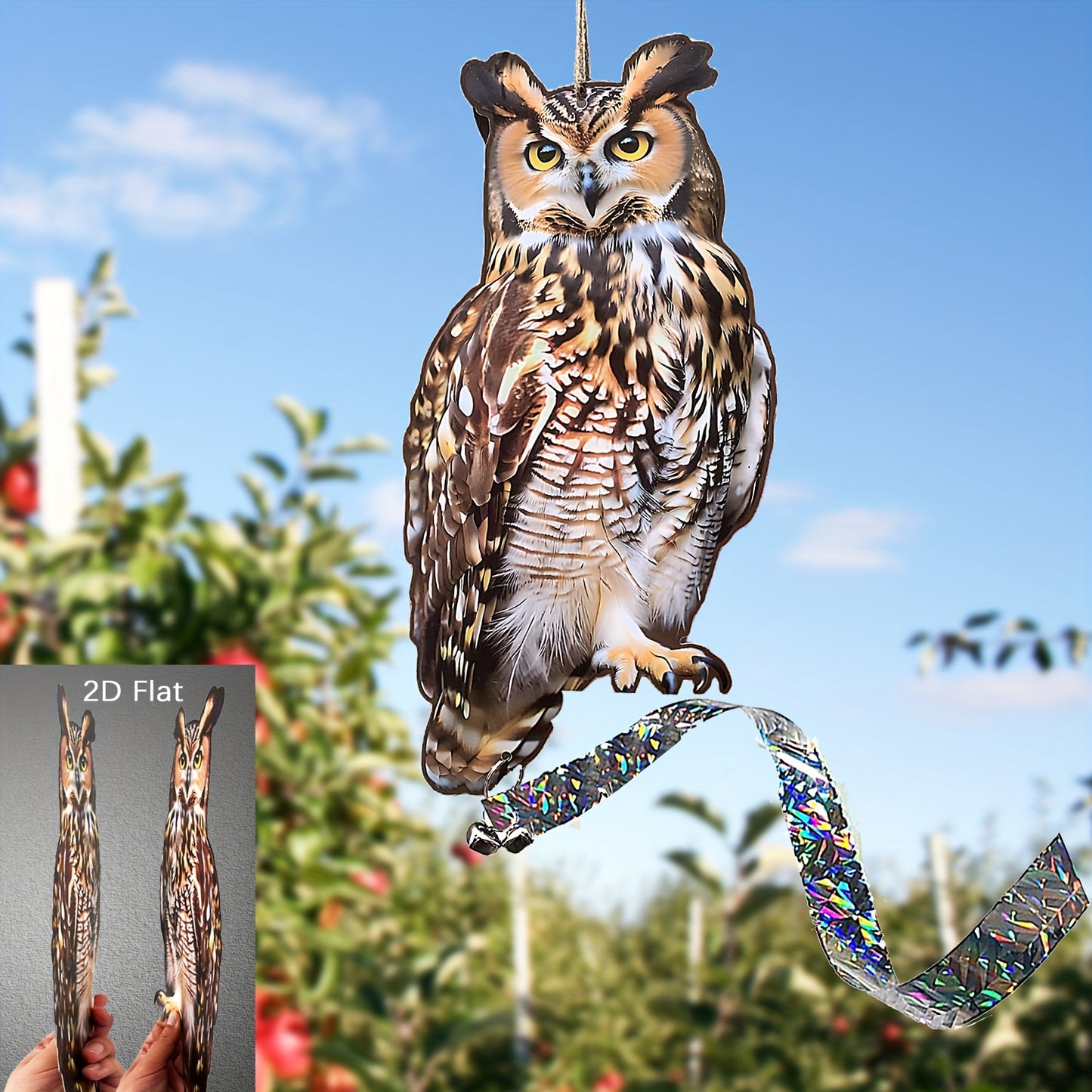NATURELIVA – Decorative Owl Bird Deterrent for Outdoor Spaces