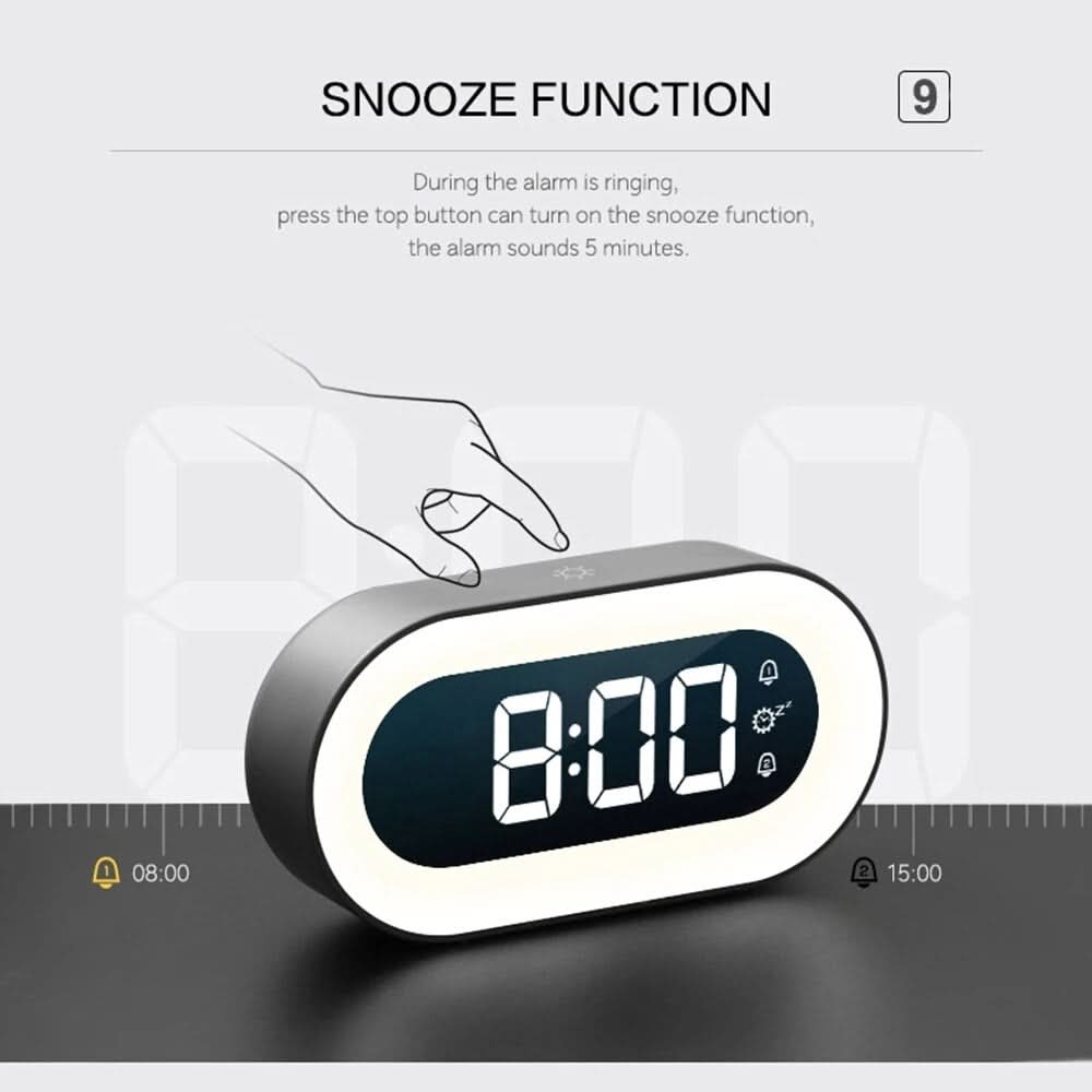 MOONDIAL – Digital Alarm Clock for Serene Nighttime Lighting