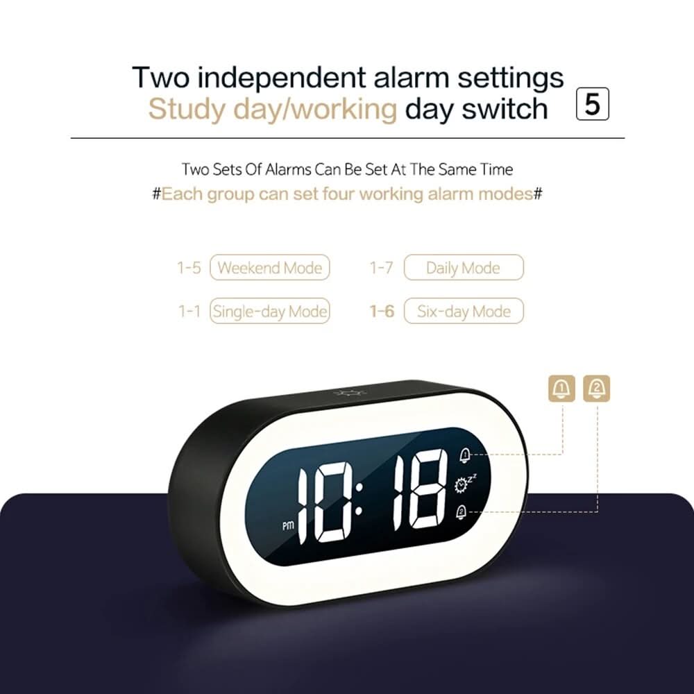 MOONDIAL – Digital Alarm Clock for Serene Nighttime Lighting