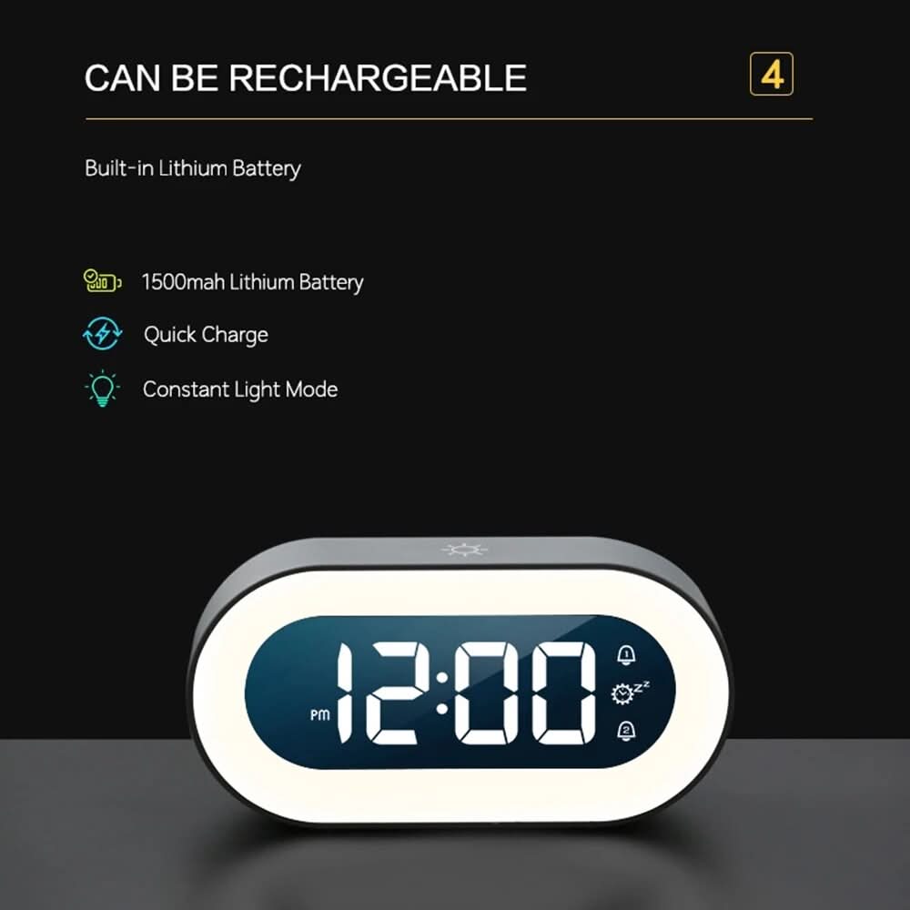 MOONDIAL – Digital Alarm Clock for Serene Nighttime Lighting