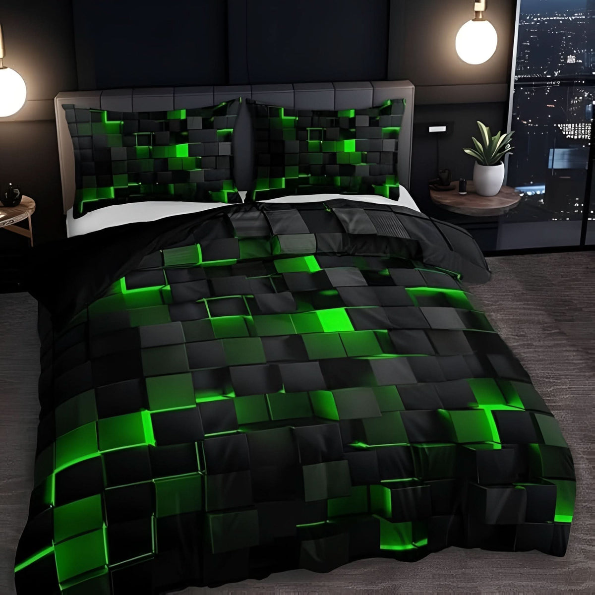 GEOLAVORA – Contemporary Duvet Cover Set for Refined Bedroom Decor