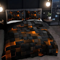 GEOLAVORA – Contemporary Duvet Cover Set for Refined Bedroom Decor