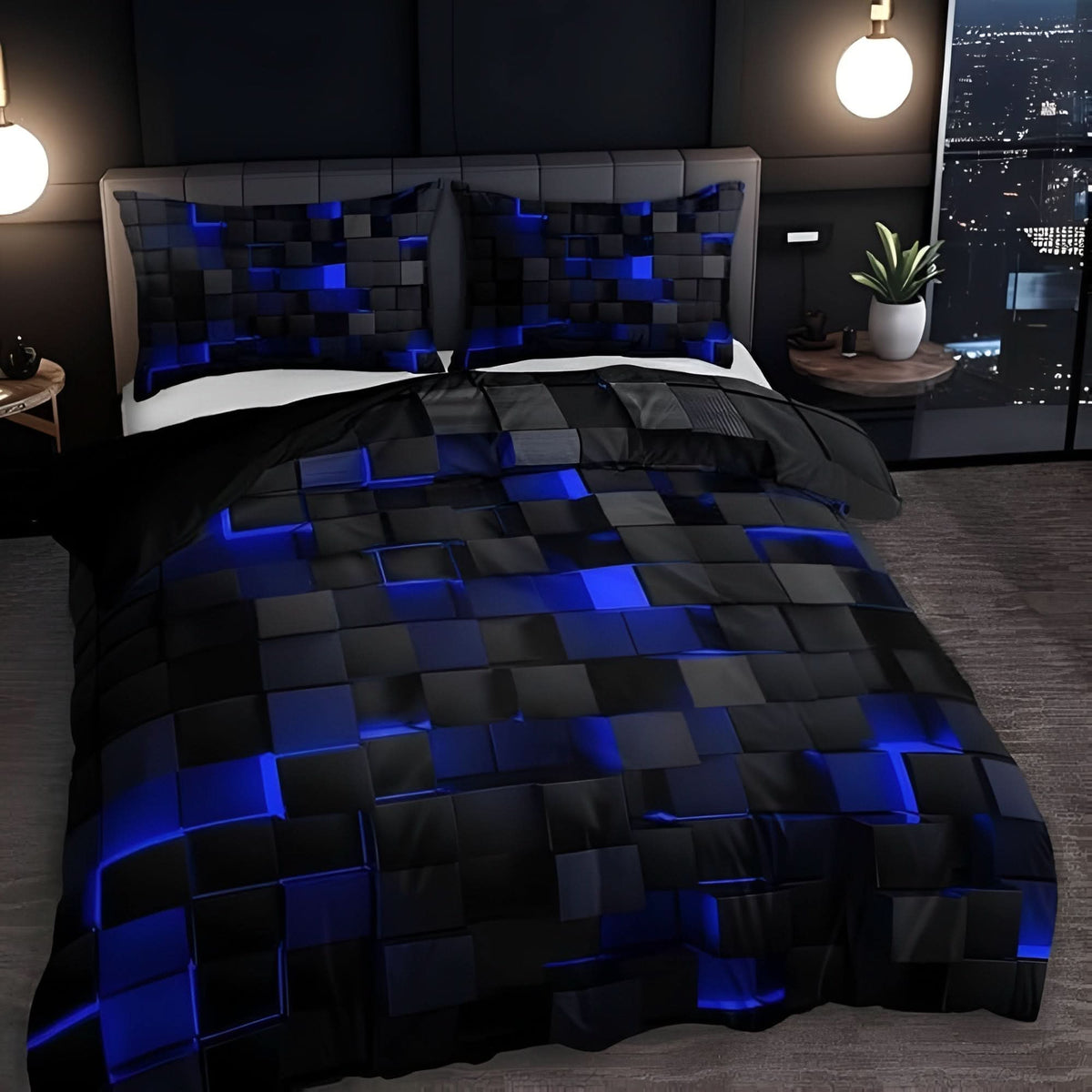 GEOLAVORA – Contemporary Duvet Cover Set for Refined Bedroom Decor