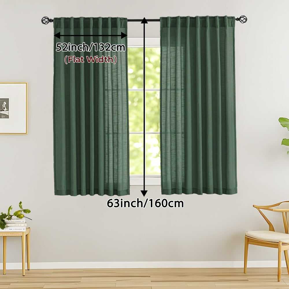 LINVIA – Flax Linen Sheer Curtains for Soft Light Filtering and Privacy Drapery