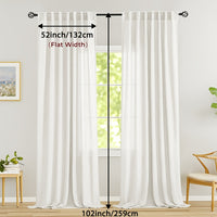 LINVIA – Flax Linen Sheer Curtains for Soft Light Filtering and Privacy Drapery