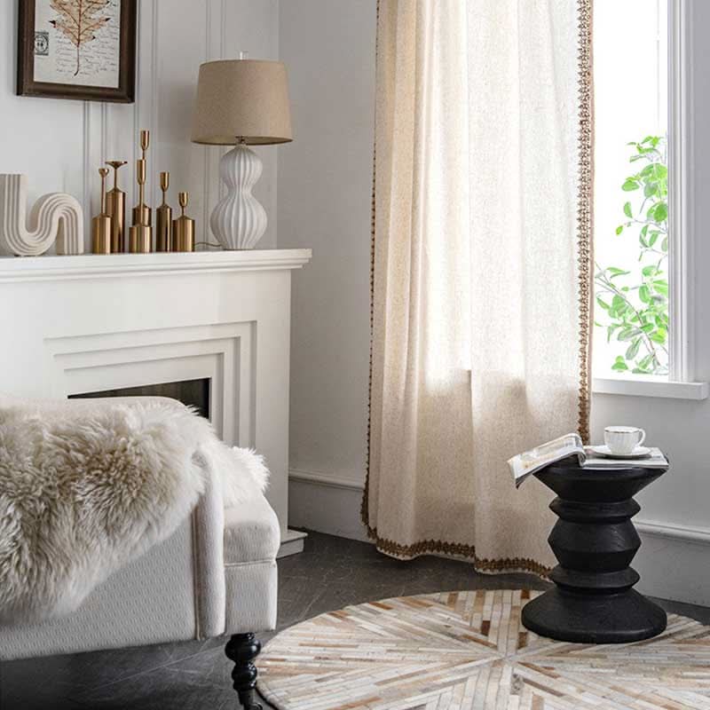 Tenda beige boho DRAPELIA per una luce naturale e soffusa