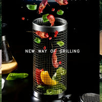 ROLLGRILL – Stainless Steel Rolling Grill Basket