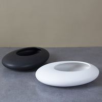 ORCHIDFLOW – Shallow Ceramic Bonsai Pot with Artistic Pebble Design