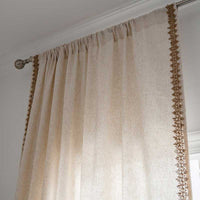 Tenda beige boho DRAPELIA per una luce naturale e soffusa