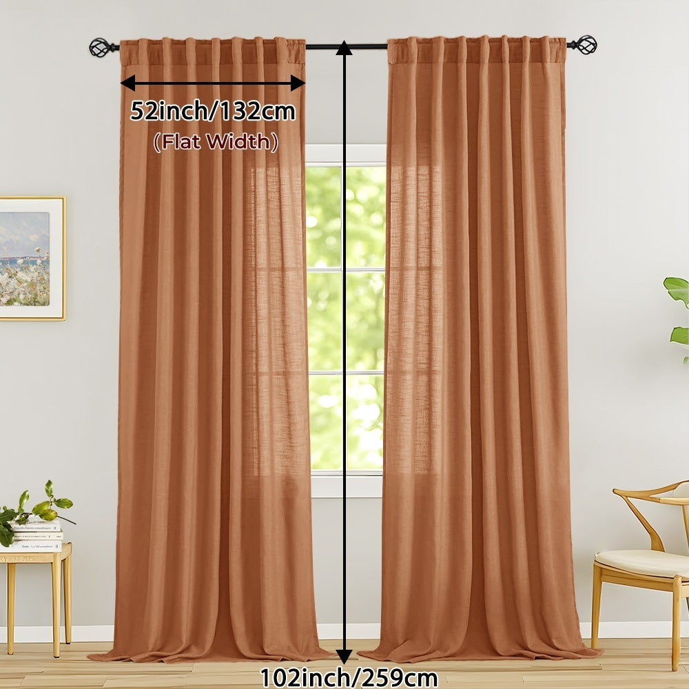 LINVIA – Flax Linen Sheer Curtains for Soft Light Filtering and Privacy Drapery
