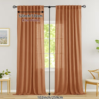 LINVIA – Flax Linen Sheer Curtains for Soft Light Filtering and Privacy Drapery